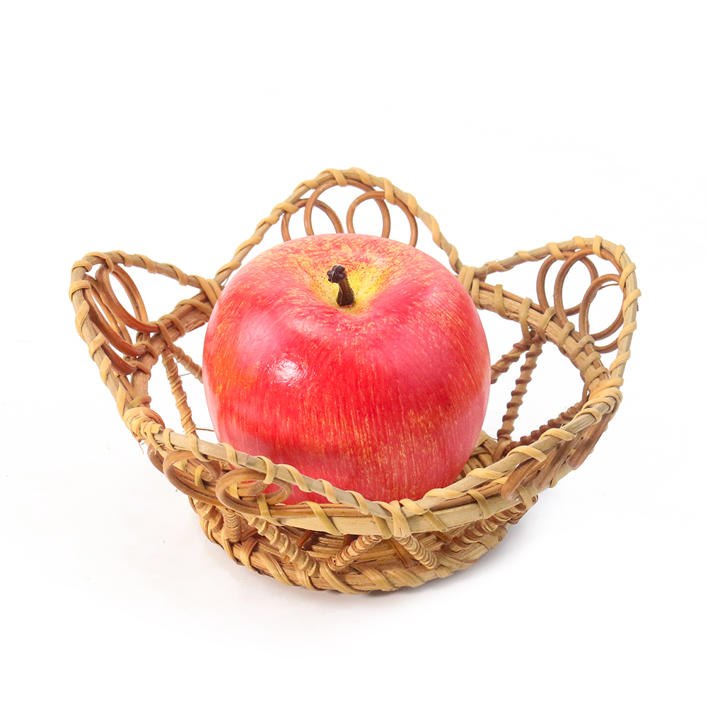 Food Snacks With Fiber - Retro Petal Shape Handmade Braid Rattan