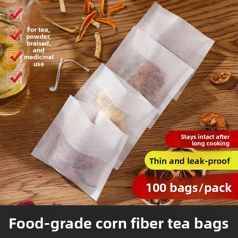 Food Snacks With Fiber - Disposable Corn Fiber Tea Bag Filter