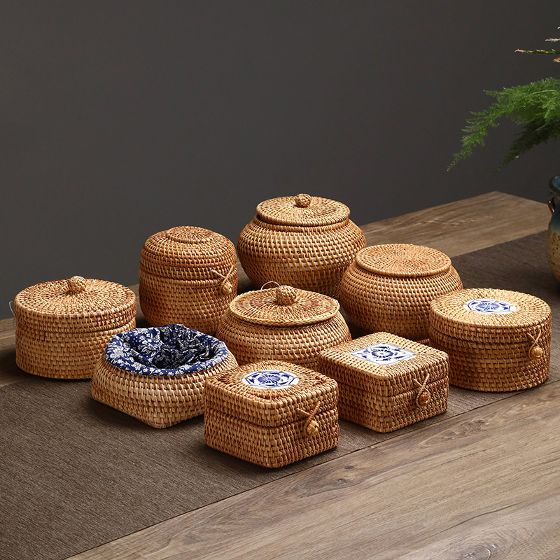 Handwoven Rattan Storage Box W - Food Snacks In Japan のレビューと価格
