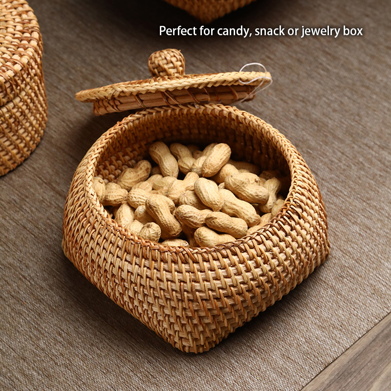 Handwoven Rattan Storage Box W - Food Snacks In Japan のレビューと価格