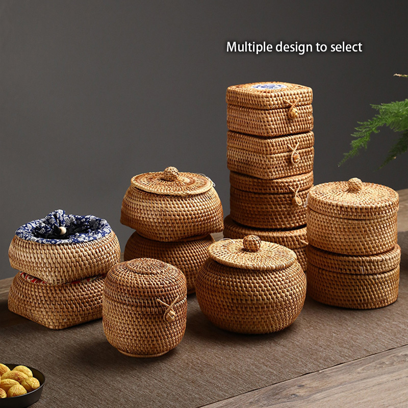 Handwoven Rattan Storage Box W - Food Snacks In Japan のレビューと価格