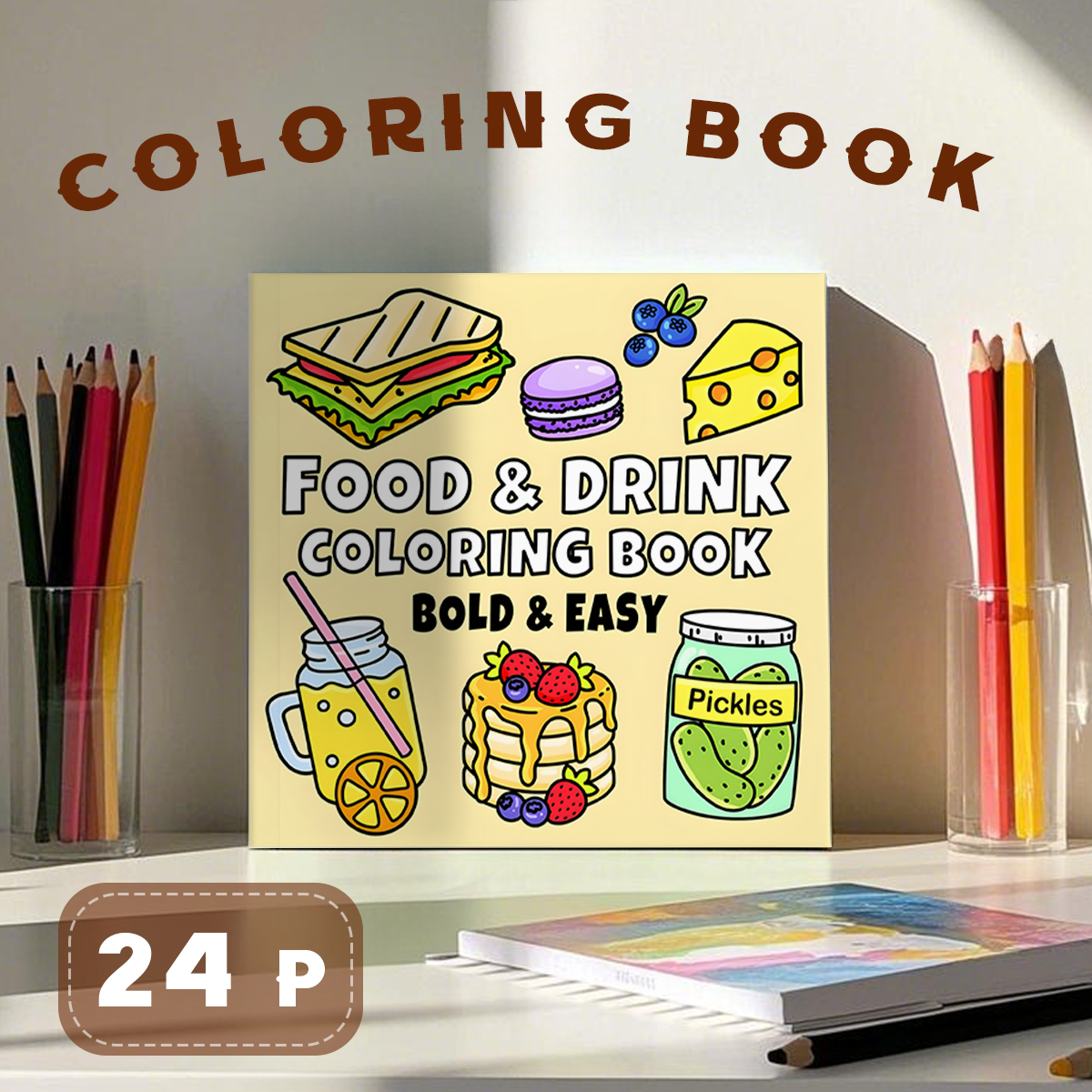 Delicious Treats Coloring Book - Food Snacks Pictures のレビューと価格
