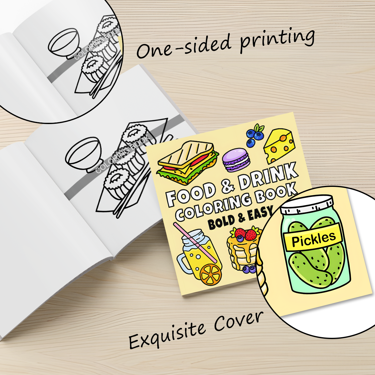 Delicious Treats Coloring Book - Food Snacks Pictures のレビューと価格