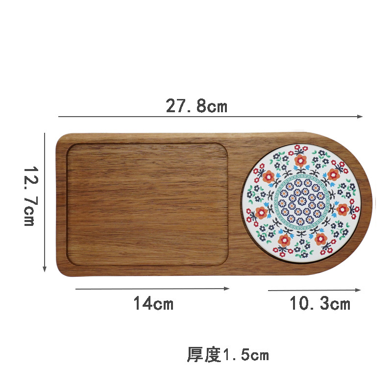 Acacia Wood Tea Tray Food Oval - Food Snacks In Japan のレビューと価格