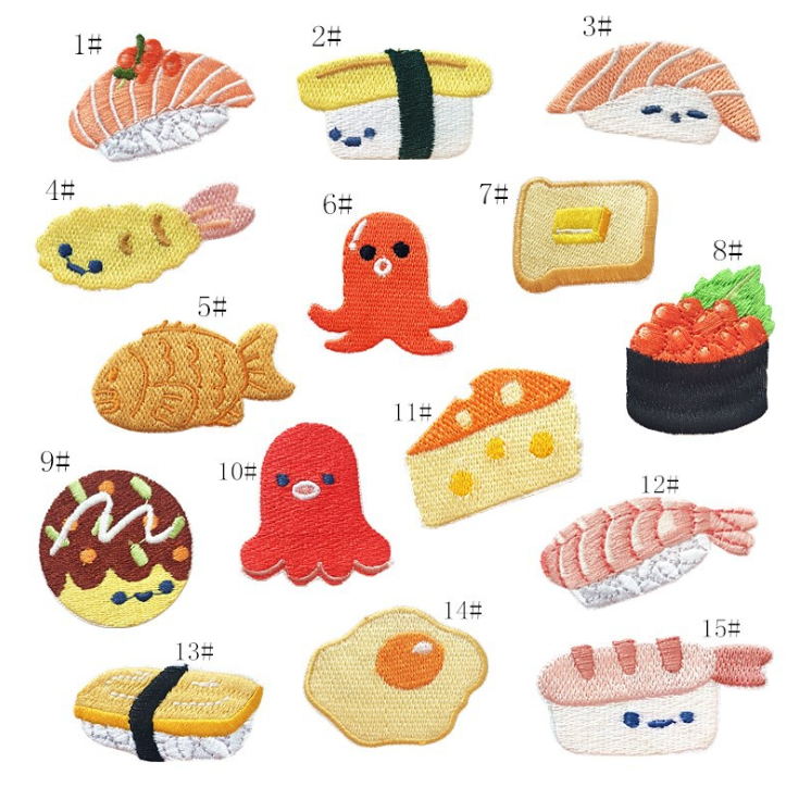 10 Pcs Embroidery Patch Popula - Food Snacks Pictures のレビューと価格