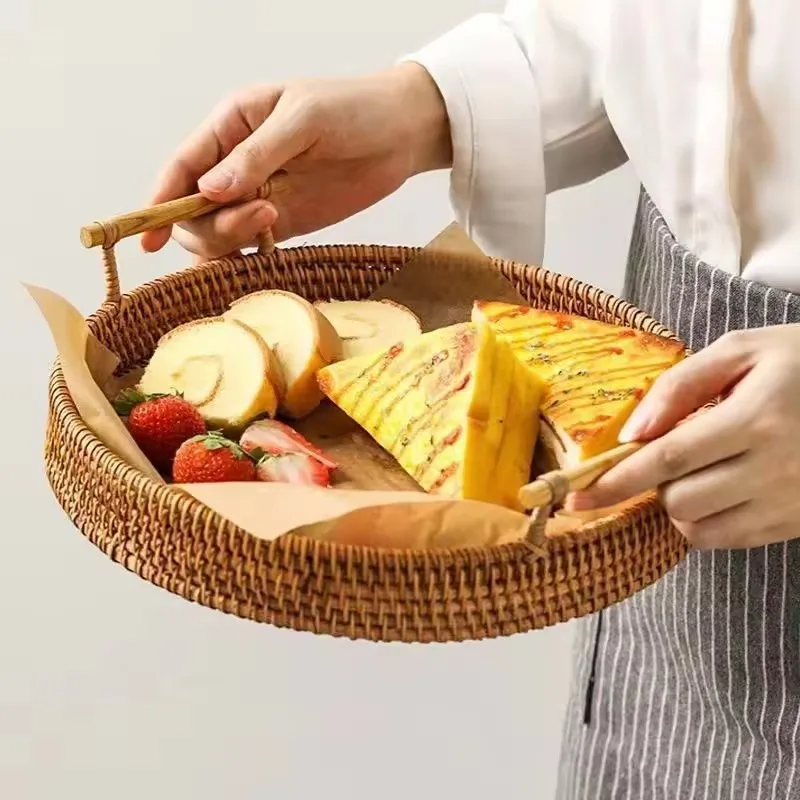 Rural Style Rattan Storage Bas - Food Snacks With Fiber のレビューと価格