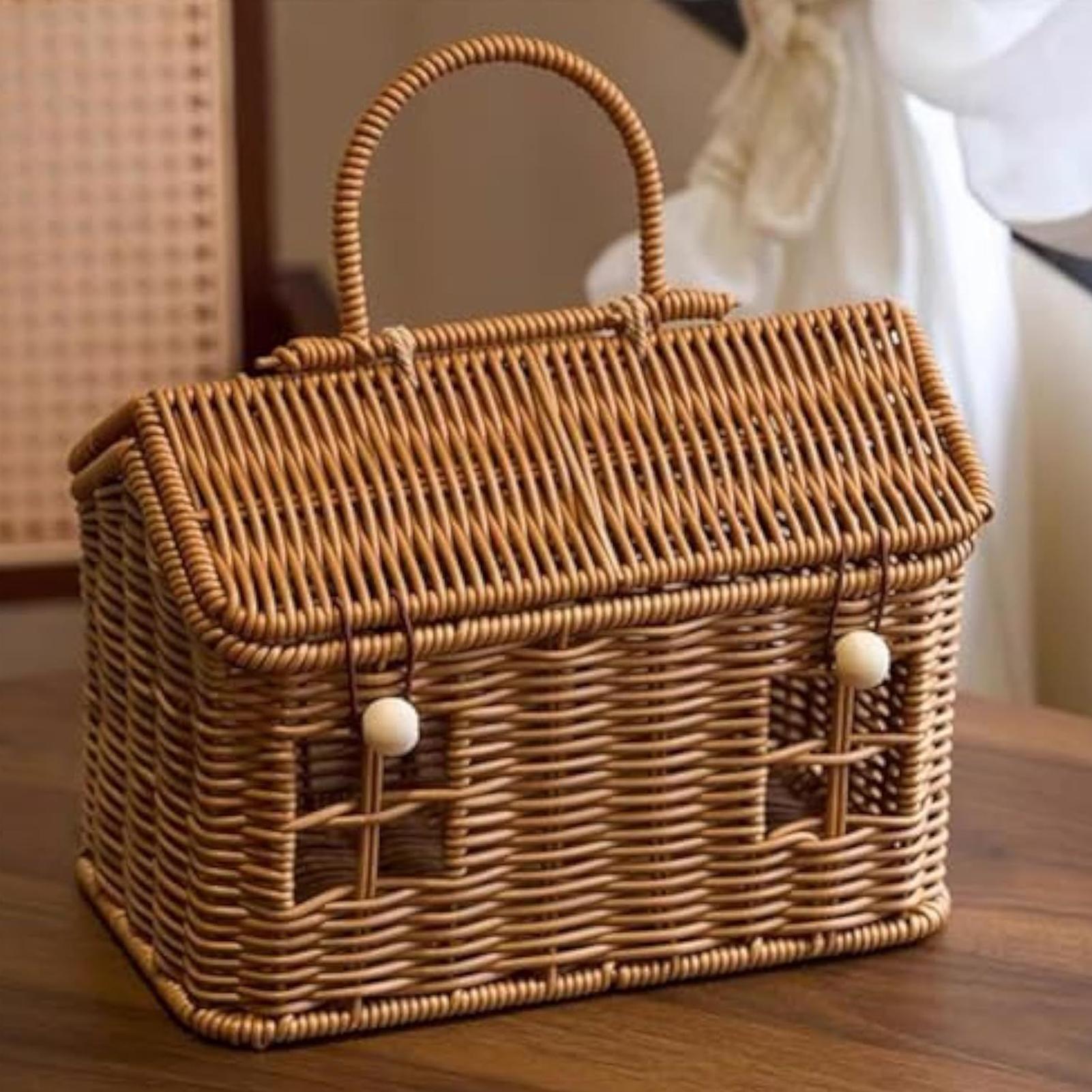 Rattan Basket Vintage House Sh - Food Snacks With Fiber のレビューと価格