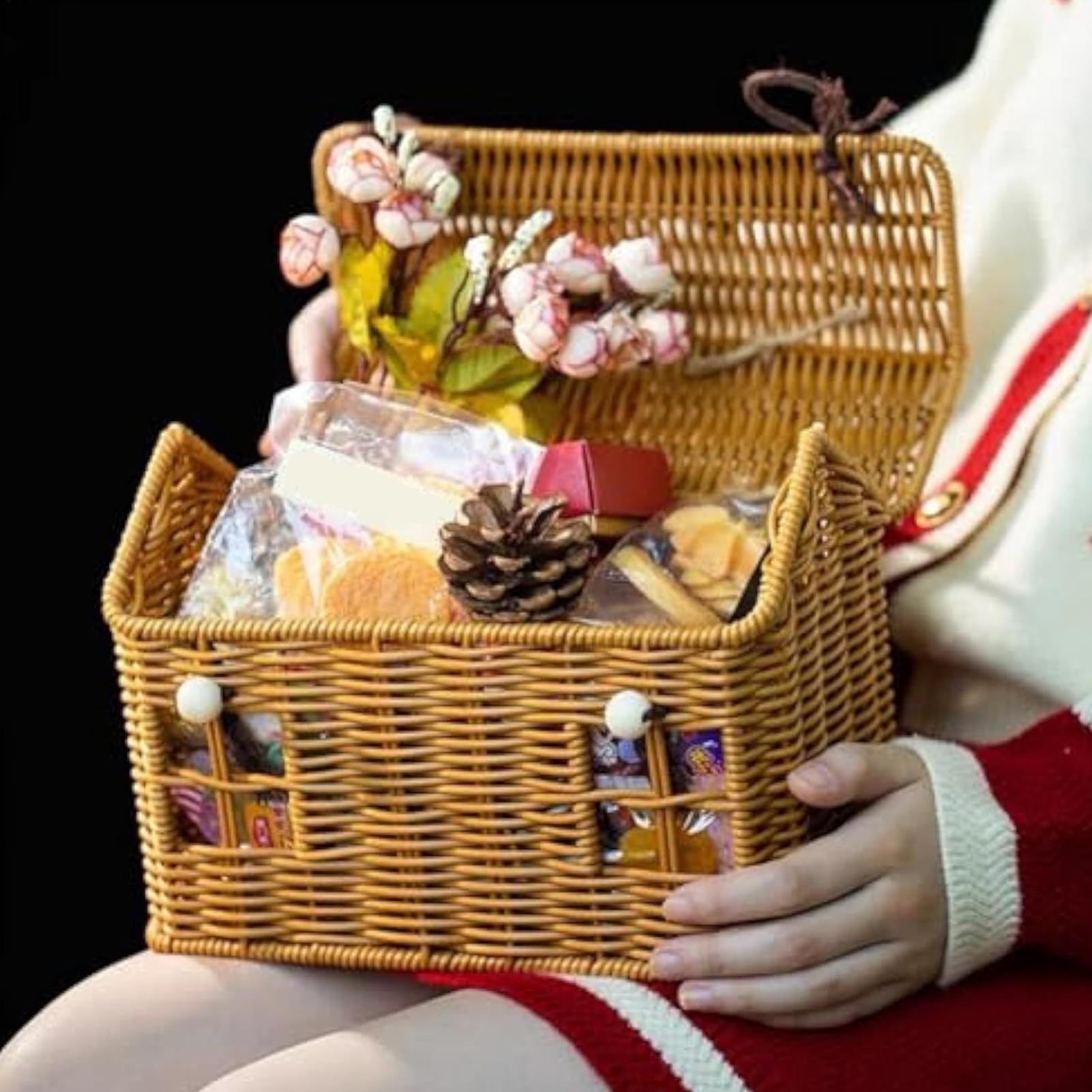 Rattan Basket Vintage House Sh - Food Snacks With Fiber のレビューと価格