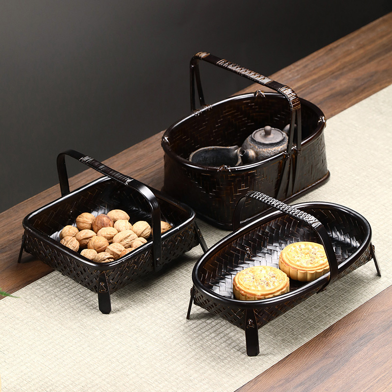 Handwoven Bamboo Picnic Basket - Food Snacks With Fiber のレビューと価格