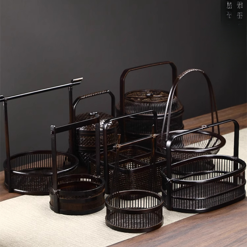 Handwoven Bamboo Picnic Basket - Food Snacks With Fiber のレビューと価格