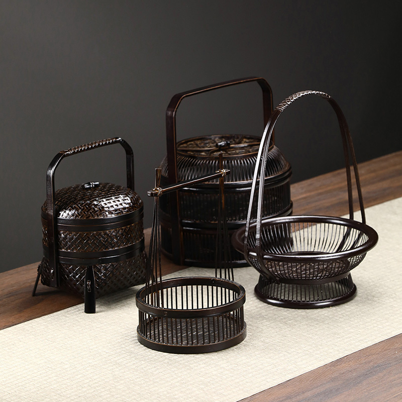 Handwoven Bamboo Picnic Basket - Food Snacks With Fiber のレビューと価格