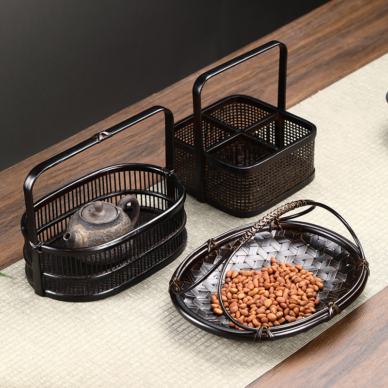 Handwoven Bamboo Picnic Basket - Food Snacks With Fiber のレビューと価格